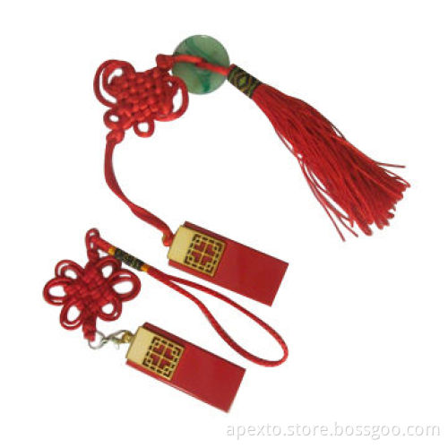 OEM USB Flash Drive with Pretty String, Design with China Traditional Styles, 4GB or 8GB Capacity
